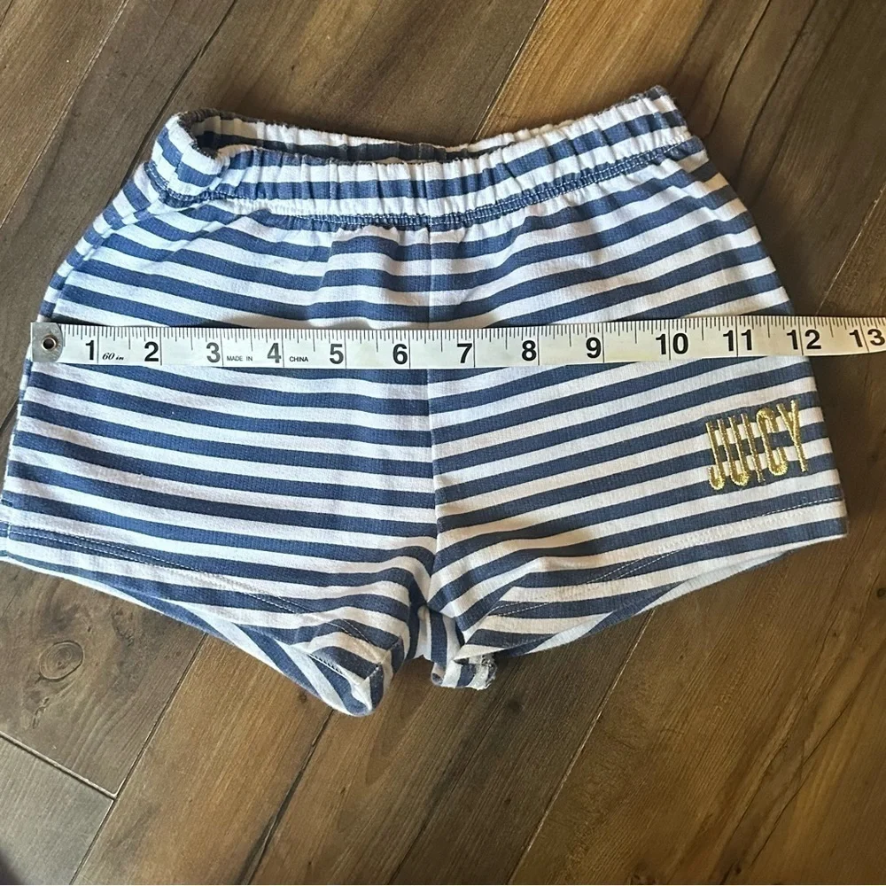 Juicy Couture | 2 Piece Logo Top and Stripped Short Set | Size 4